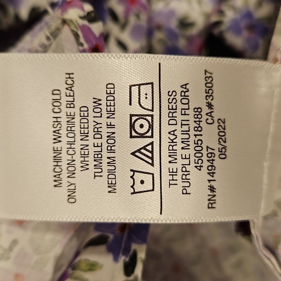 💕FAVORITE DAUGHTER💕 The Mirka Dress ~ Organic Cotton Purple Floral Print 8 NWT - Picture 14 of 14